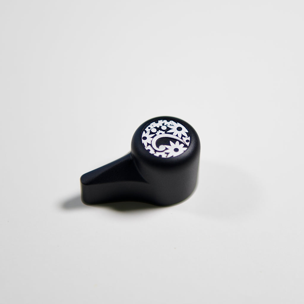 'The Selector' Bass Knob - Floral Bass Clef Design - Matte Black
