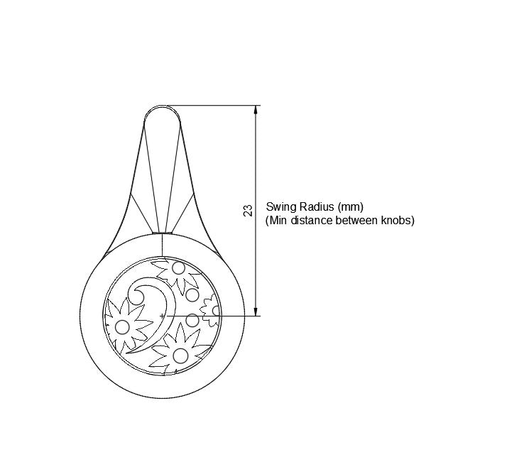 'The Selector' Bass Knob - Floral Bass Clef Design - Matte Black