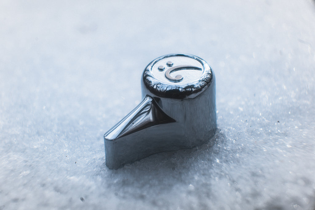 'The Selector' Bass Knob - Simple Bass Clef Design - Chrome