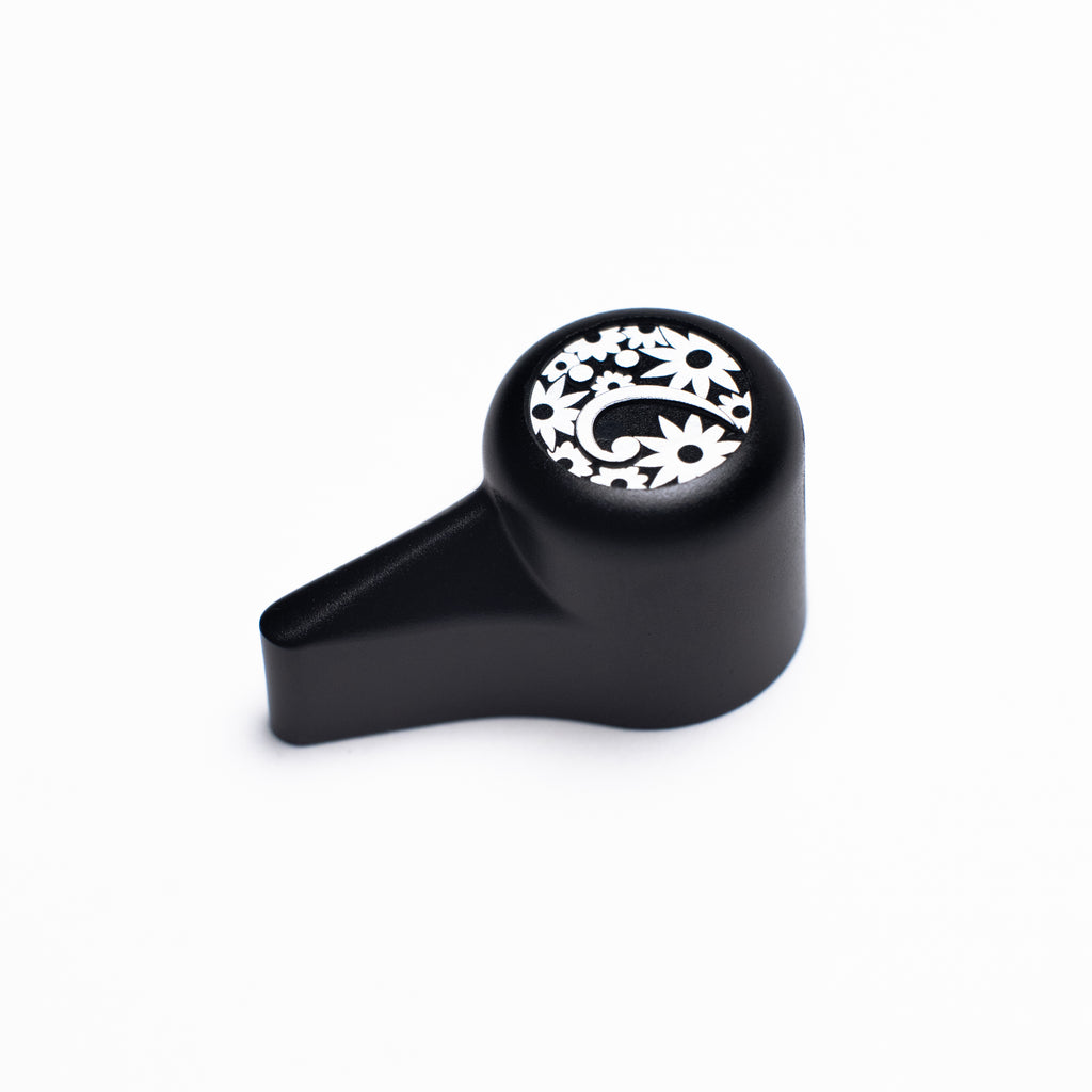 'The Selector' Bass Knob - Floral Bass Clef Design - Matte Black