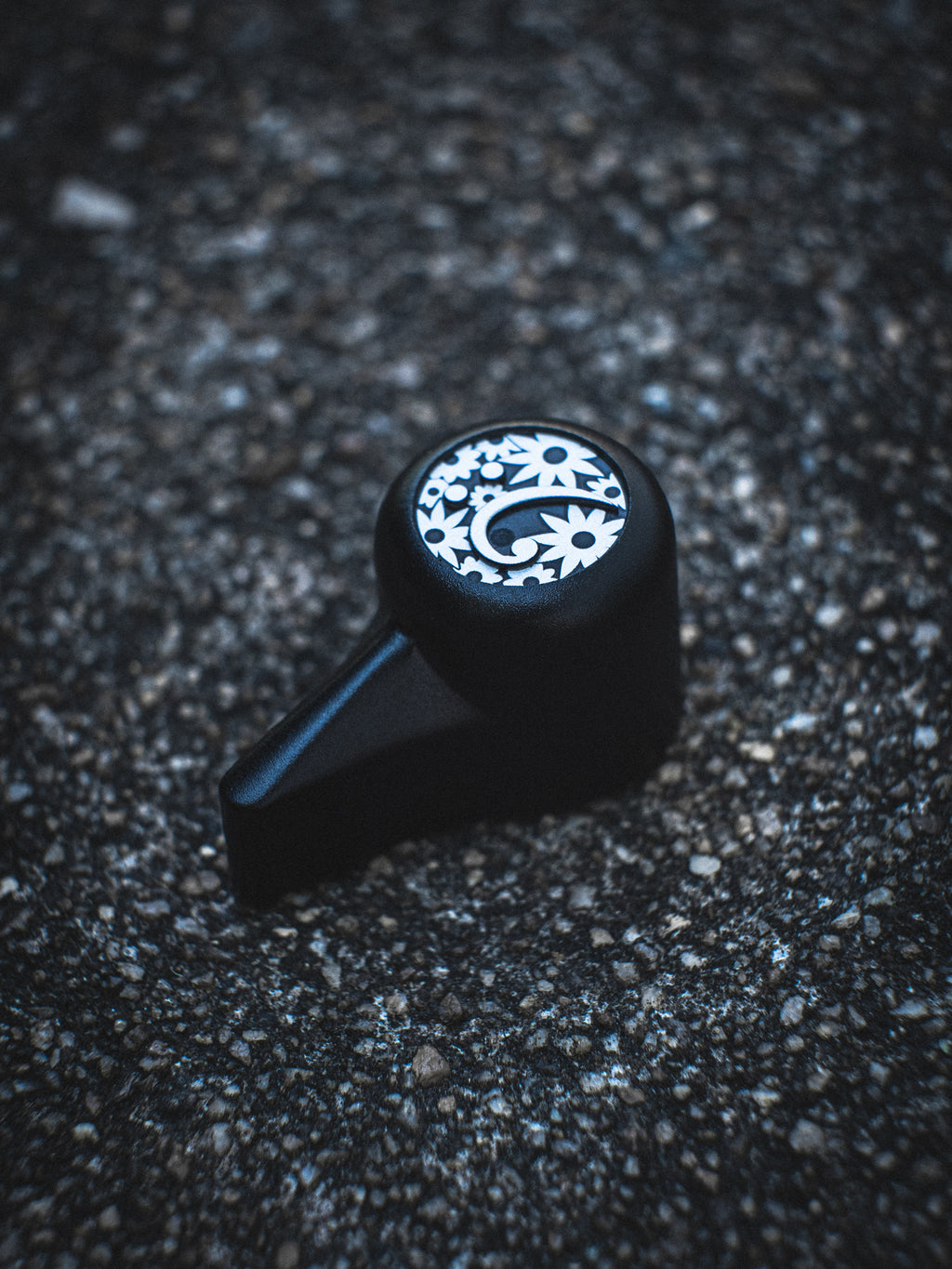 'The Selector' Bass Knob - Floral Bass Clef Design - Matte Black