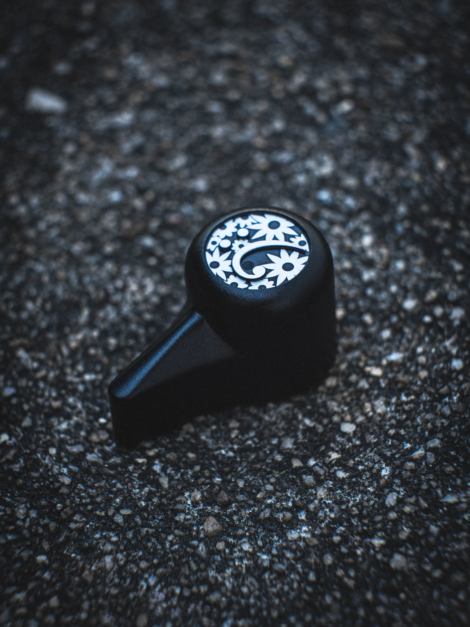'The Selector' Bass Knob - Floral Bass Clef Design - Matte Black